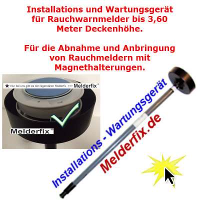 Installations und Wartungsgerät für Rauchwarnmelder Rauchmelder Hitzemelder