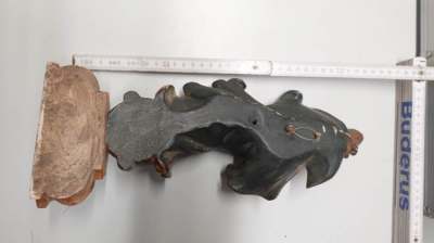 Geschnitzte Holzfigur Heiligenfigur Maria barock Stil farbig Antik