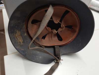 Original Luftschutz Helm WK2 Deutsch Zivilschutz Stahlhelm alt