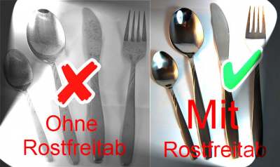 Werner`s Rostfreitab ® gegen Flugrost in der Spülmaschine für glänzentes .
