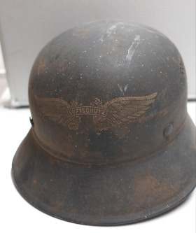 Original Luftschutz Helm WK2 Deutsch Zivilschutz Stahlhelm alt