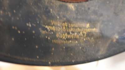 Original Luftschutz Helm WK2 Deutsch Zivilschutz Stahlhelm alt