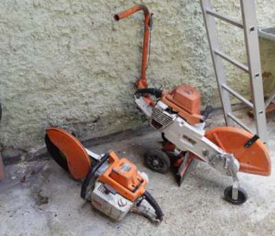 2x Stihl TS 760 AV Trennschleifer + Führungswagen Bastler